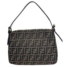 Fendi-Sac à bandoulière Fendi Zucca Mamma Bucket-Marron