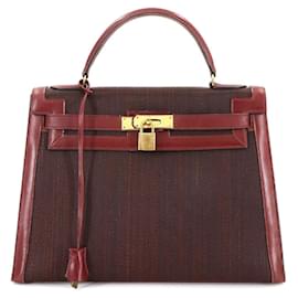 Hermès-Sac à main Hermes Kelly 32-Rouge