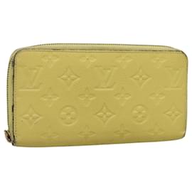 Louis Vuitton-LOUIS VUITTON Monogram Empreinte Zippy Wallet Citrin M60572 LV Auth fm4645-Golden