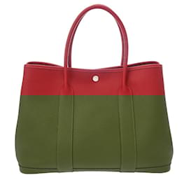 Hermès-Hermes Garden Party PM Handbag-Red