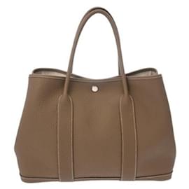 Hermès-Sac à main Hermes Garden Party PM-Taupe
