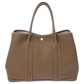 Hermès-Sac à main Hermes Garden Party PM-Taupe