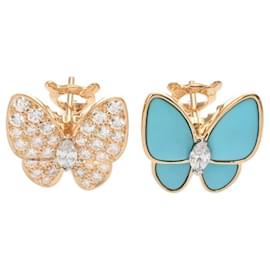 Van Cleef & Arpels-Boucles d'oreilles clous en turquoise et or Van Cleef & Arpels-Autre
