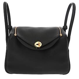 Hermès-Sac à épaule Hermes Lindy 26 Noir-Noir