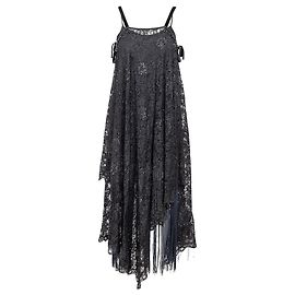Vestido de encaje adornado Dolce & Gabbana Negro