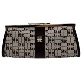 Givenchy-Vintage Givenchy Leather Monogram Clutch-White
