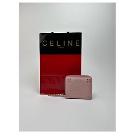 Céline Vintage Celine Paris Leather wallet pink Pink