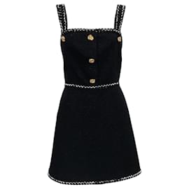 Alexander Mcqueen-Alexander McQueen Black Wool Tweed Bombe Dress-Black
