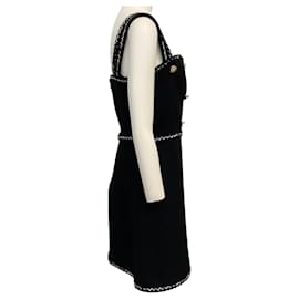 Alexander Mcqueen-Alexander McQueen Black Wool Tweed Bombe Dress-Black