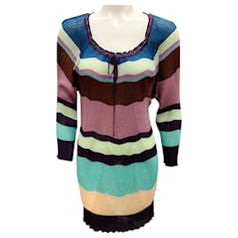 Missoni-Missoni Mauve / Blue / Green Multi Striped Knit Sweater-Multiple colors