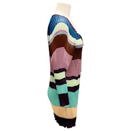 Missoni-Missoni Mauve / Blue / Green Multi Striped Knit Sweater-Multiple colors