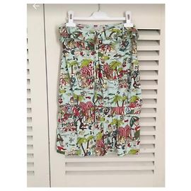 Galliano Cotton Playsuit Multicolore Multiple colors
