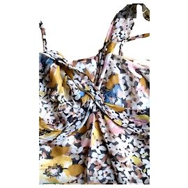 Top de seda multicolor John Galliano Multicolor