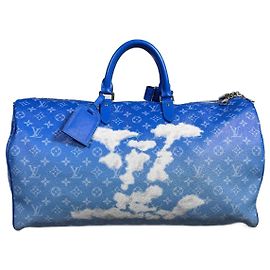 Louis Vuitton Keepall 50 Cloud Bleu Bleu clair Bleu foncé