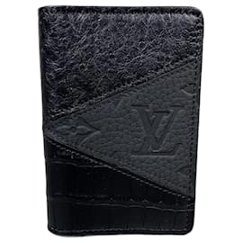 Louis Vuitton-Louis Vuitton Organizer de Poche N96274 – Cuir Exotique-Noir