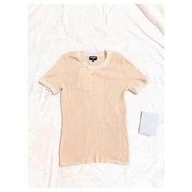 Chanel-Top Rhinestone Logo-Coral