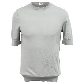 Kurzes, graues Baumwolloberteil von Hermès Grau