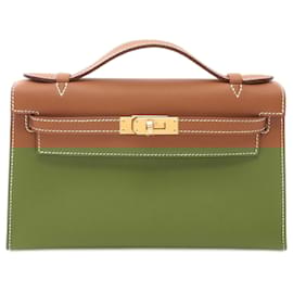 Hermès-Hermes Pochette Kelly Mini Handbag Brown-Brown