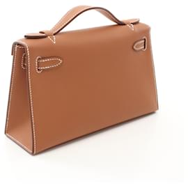 Hermès-Hermes Pochette Kelly Mini Handbag Brown-Brown