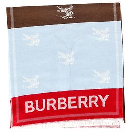 Burberry Equestrian Knight Scarf in Multicolor Wool Multiple colors