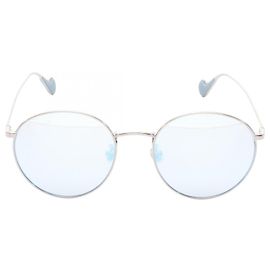 Moncler Metal Sunglasses Silver/Blue Silvery Metallic