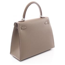 Hermès-Hermes Kelly 25 Handbag Brown-Brown