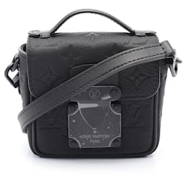 Louis Vuitton-Sac à main en cuir noir Pico S Lock de Louis Vuitton M83148-Noir
