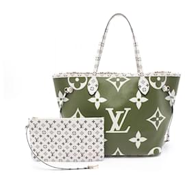 Louis Vuitton-Louis Vuitton Neverfull MM Tote Bag PVC Canvas M44568-Brown,Beige