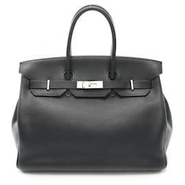 Hermès-Sac à main Hermès Birkin 35 Noir-Noir