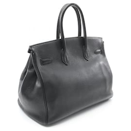Hermès-Sac à main Hermès Birkin 35 Noir-Noir