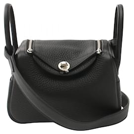 Hermès-Sac à épaule mini Lindy Hermes noir-Noir