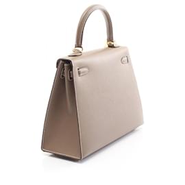 Hermès-Hermes Kelly 25 Handbag Beige-Brown,Beige