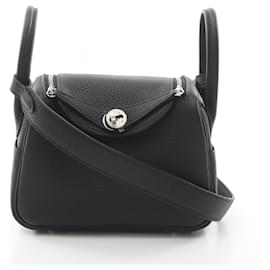 Hermès-Hermes Lindy Mini Shoulder Bag Black-Black