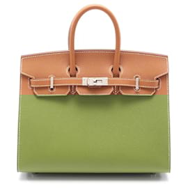 Hermès-Sac à main Hermes Birkin Sellier 25 Marron-Marron