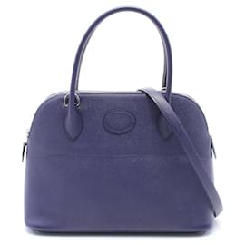 Hermès-Sac à main Hermes Bolide 27 Bleu-Bleu