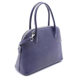 Hermès-Sac à main Hermes Bolide 27 Bleu-Bleu