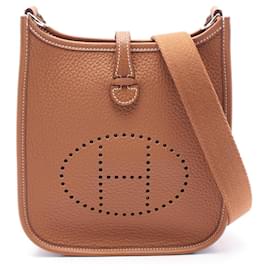 Hermès-Sac à épaule Hermes Evelyne TPM Marron-Marron
