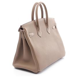 Hermès-Hermes Birkin 25 Togo Handbag Beige-Brown,Beige