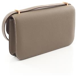 Hermès-Sac à épaule en cuir Epsom Constance d'Hermès-Marron