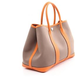 Hermès-Sac Tote TPM Garden Party d'Hermès-Marron,Beige