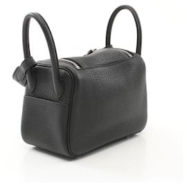 Hermès-Hermes Lindy Mini Shoulder Bag Black-Grey
