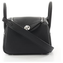 Hermès-Hermes Lindy Mini Shoulder Bag Black-Black