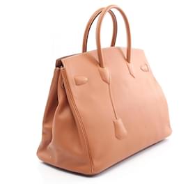 Hermès-Sac à main en cuir Hermes Shadow Birkin 35-Marron