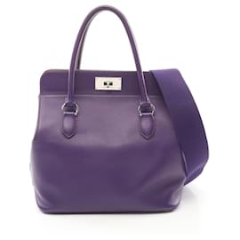 Hermès-Sac à main Hermes Toolbox 26 Violet-Violet