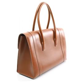 Hermès-Sac à main Hermes Drag 37 en cuir marron-Marron
