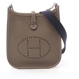Hermès-Sac à épaule Hermes Evelyne TPM Marron-Marron