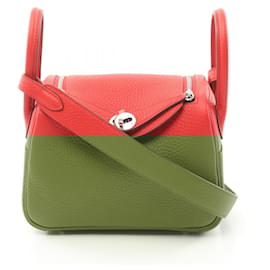 Hermès-Sac à épaule mini Lindy Hermes rouge-Rouge