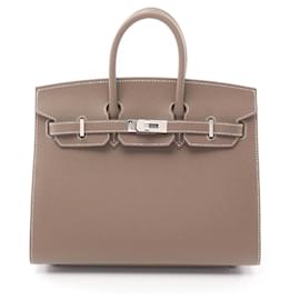 Hermès-Sac à main Hermes Birkin 25 Marron-Marron