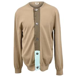 Hermès-Hermès Buttoned Cardigan in Brown Wool-Brown