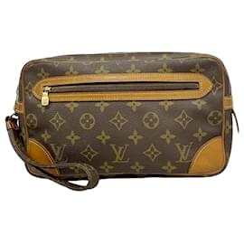 Louis Vuitton-Pochette Marly Dragonne GM Monogram Louis Vuitton-Marron